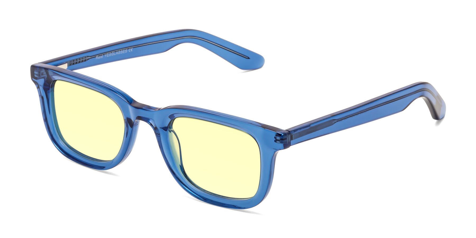 Angle of Reid in Crystal Blue with Light Yellow Tinted Lenses