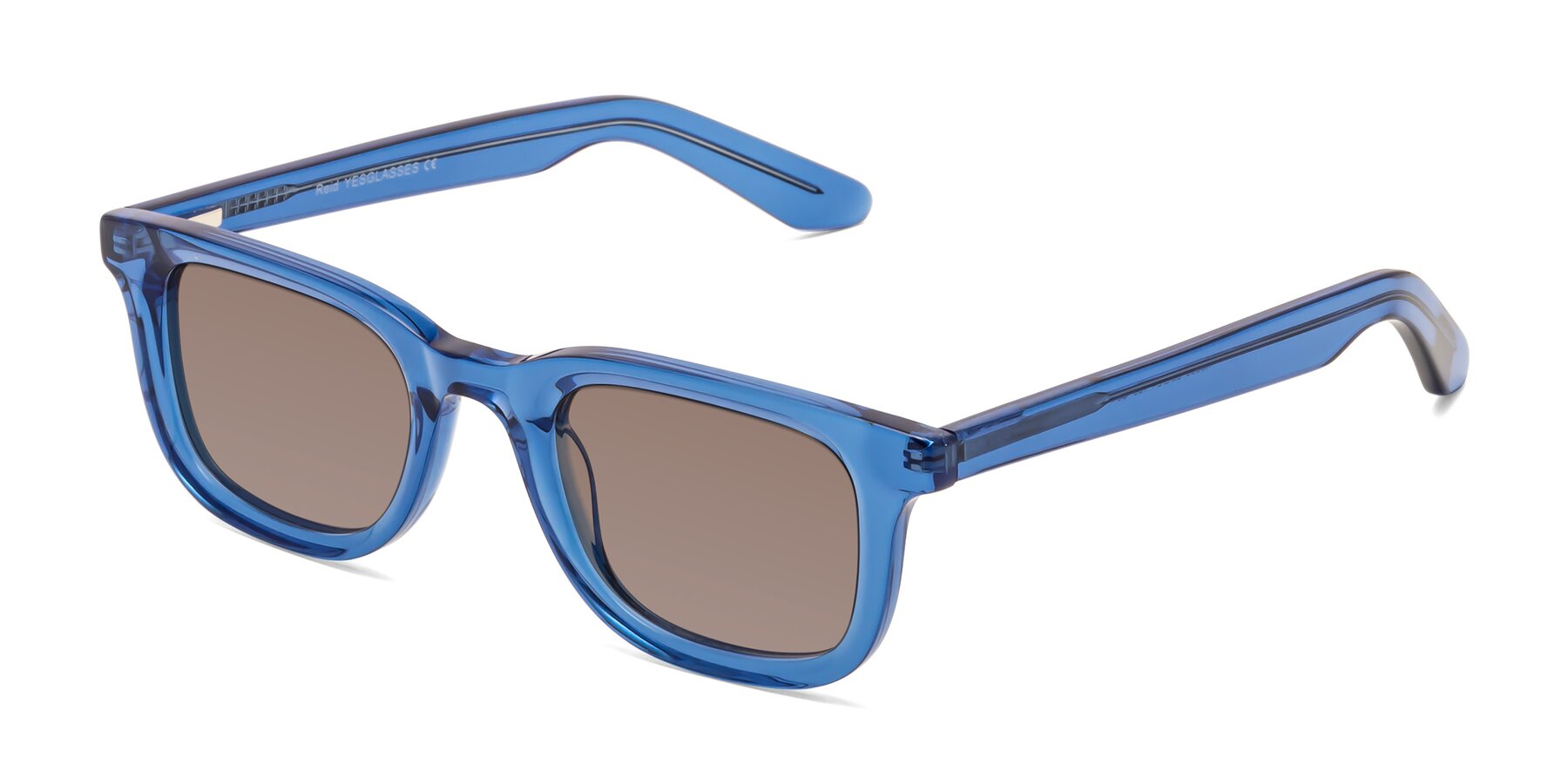 Angle of Reid in Crystal Blue with Medium Brown Tinted Lenses