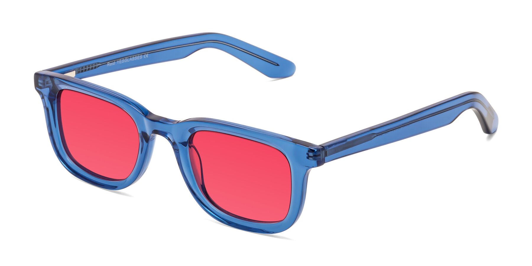 Angle of Reid in Crystal Blue with Red Tinted Lenses