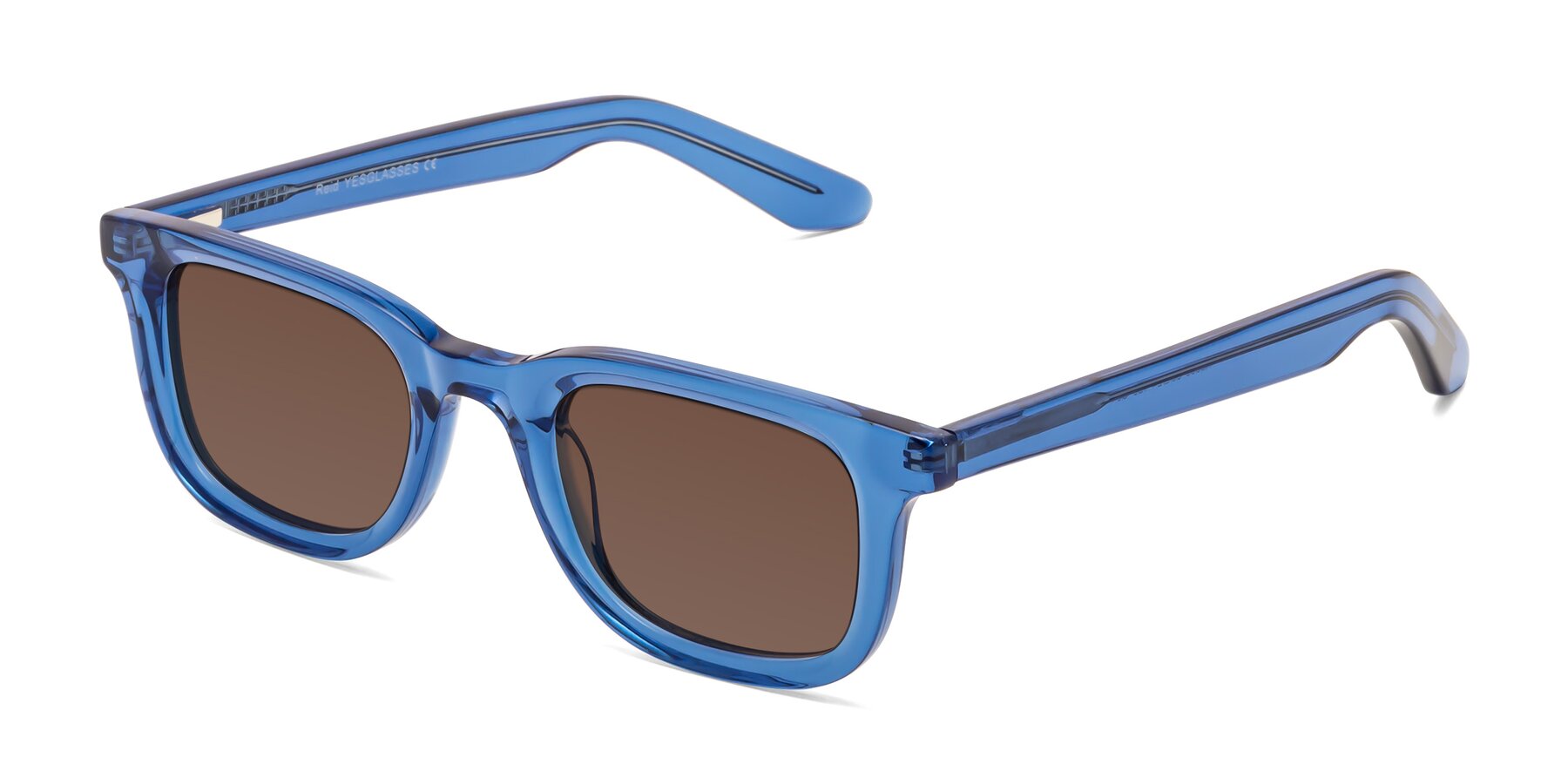 Angle of Reid in Crystal Blue with Brown Tinted Lenses