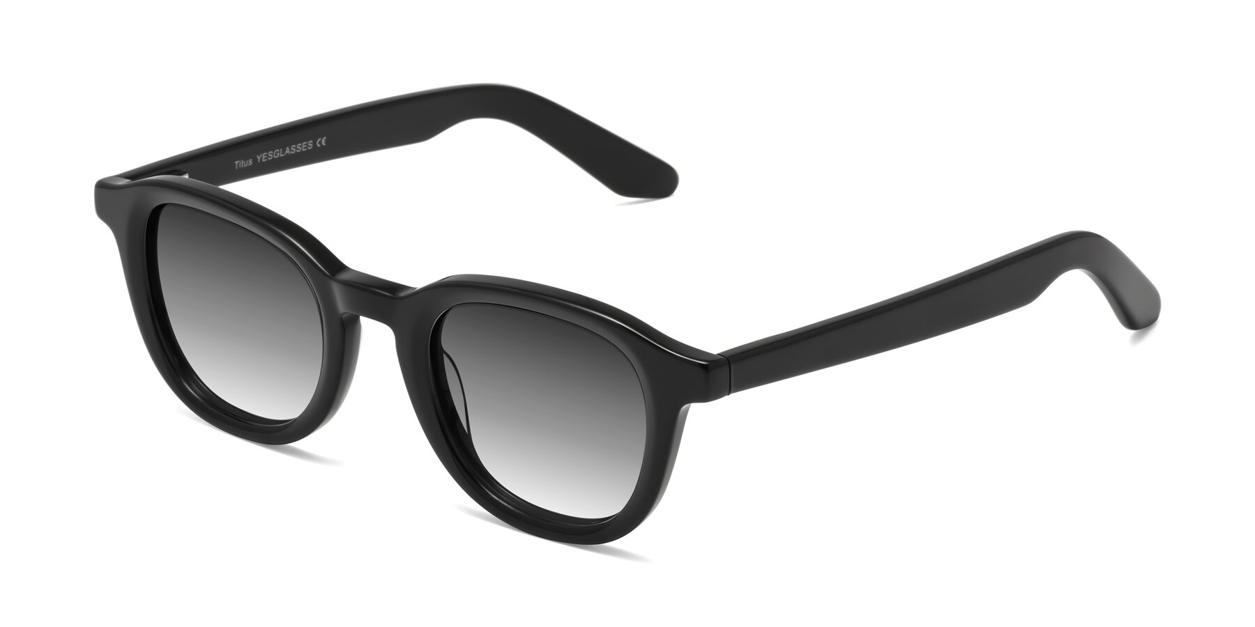 Angle of Titus in Black with Gray Gradient Lenses