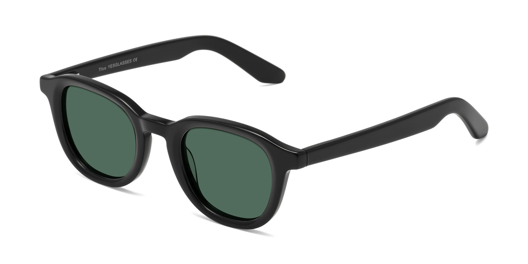 Angle of Titus in Black with Green Polarized Lenses