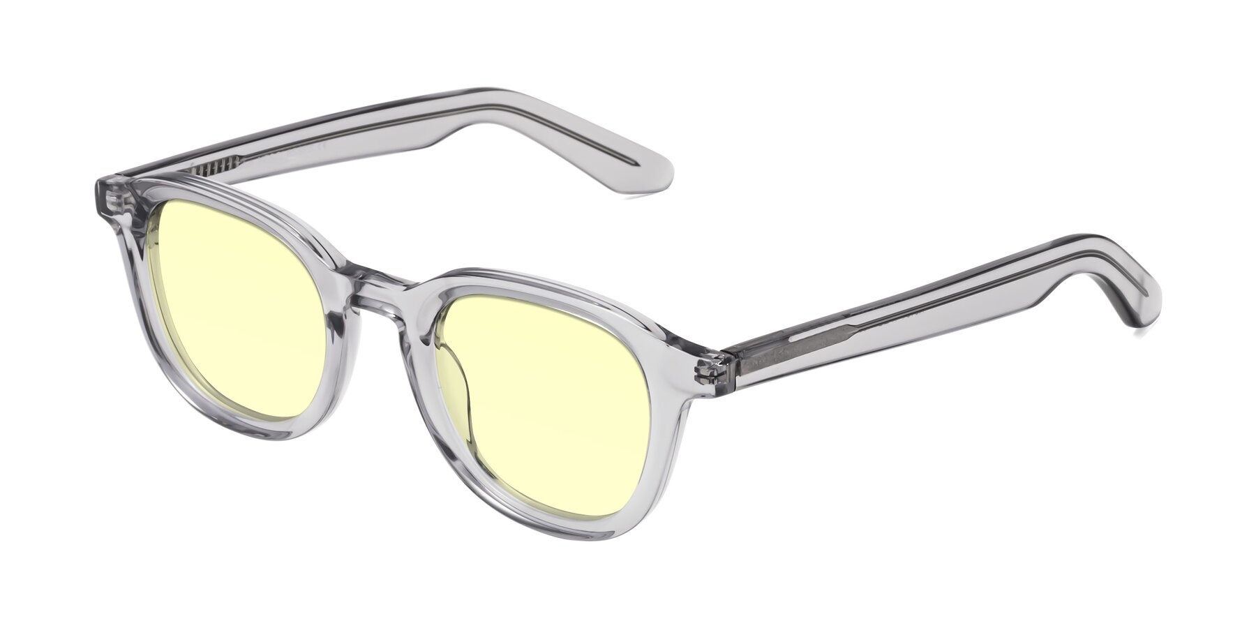 Angle of Titus in Transparent Gray with Light Yellow Tinted Lenses