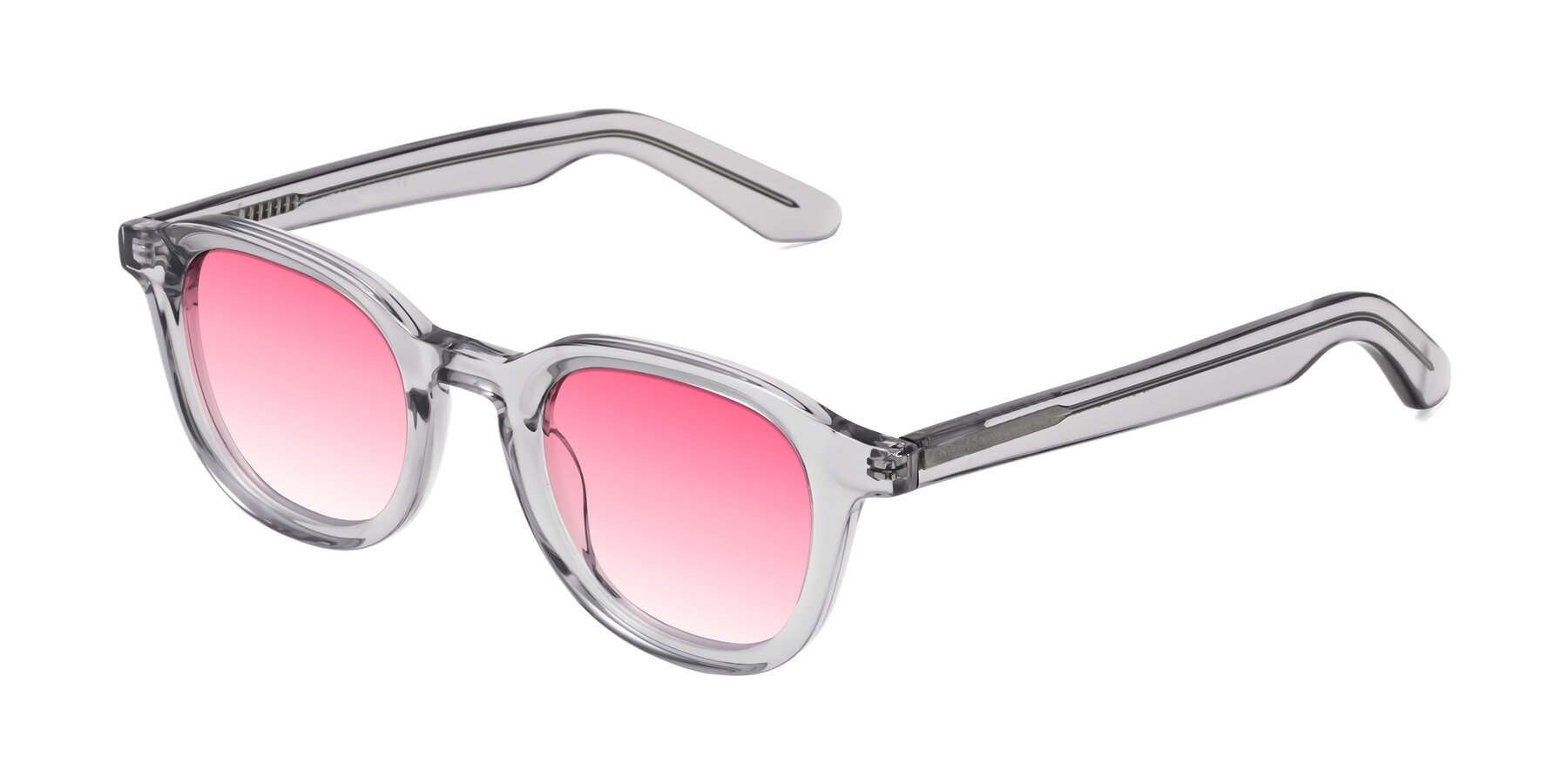 Angle of Titus in Transparent Gray with Pink Gradient Lenses