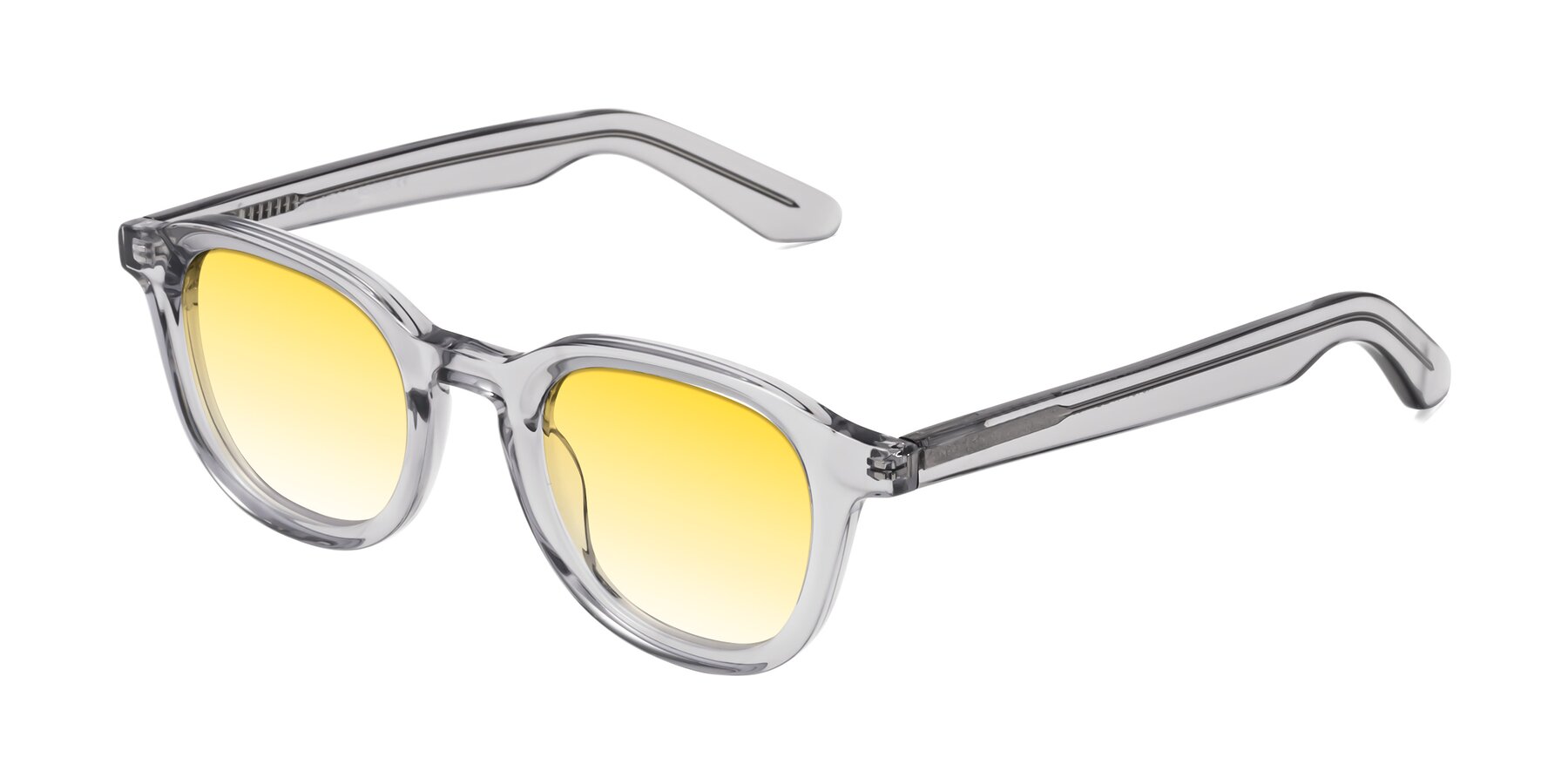 Angle of Titus in Transparent Gray with Yellow Gradient Lenses