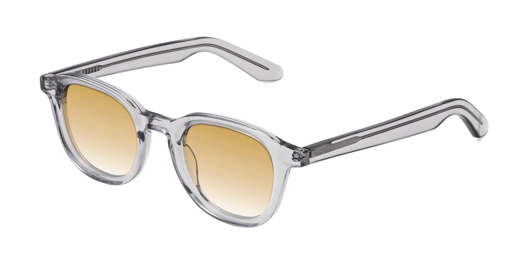 Angle of Titus in Transparent Gray with Champagne Gradient Lenses
