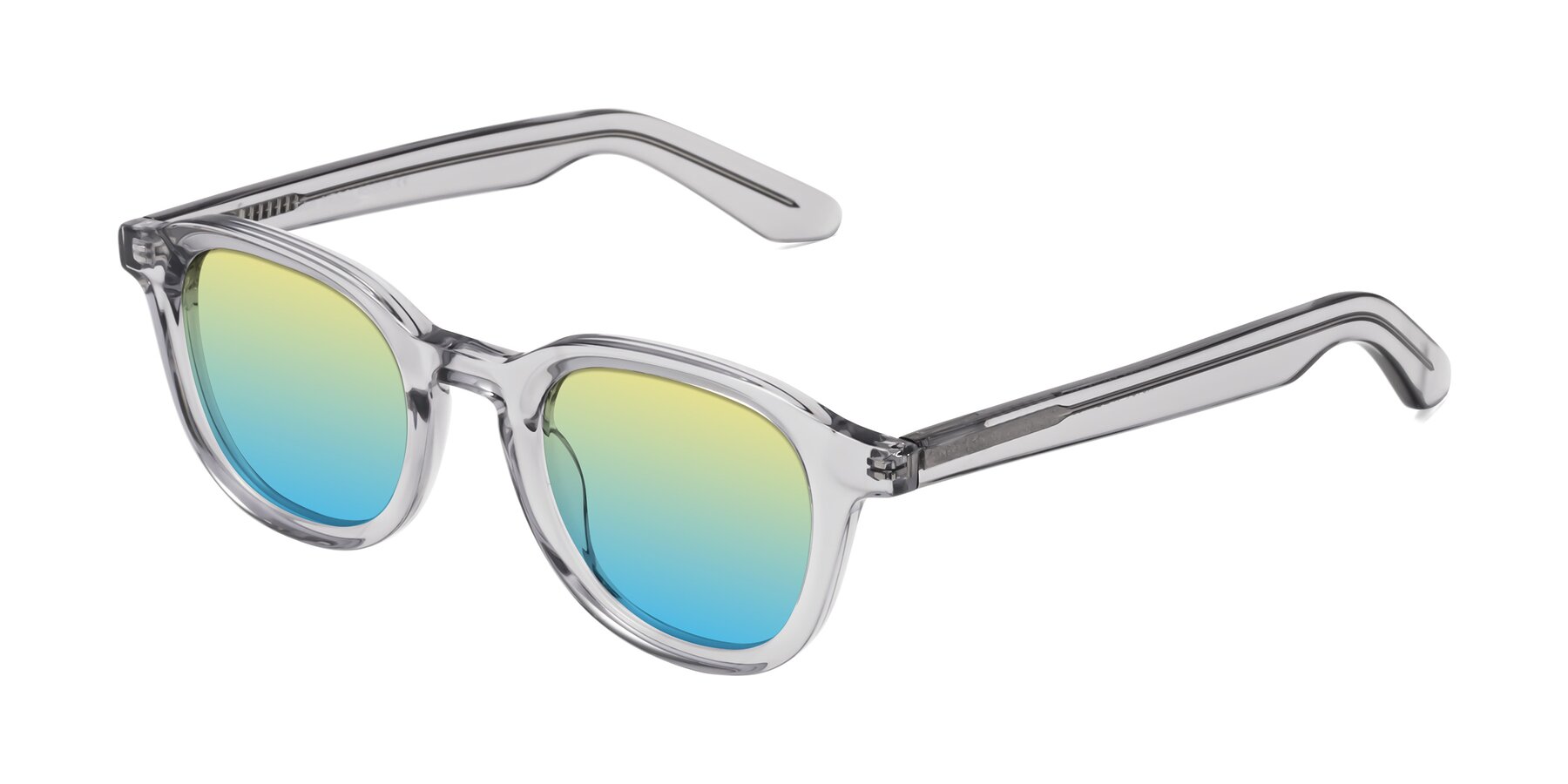 Angle of Titus in Transparent Gray with Yellow / Blue Gradient Lenses