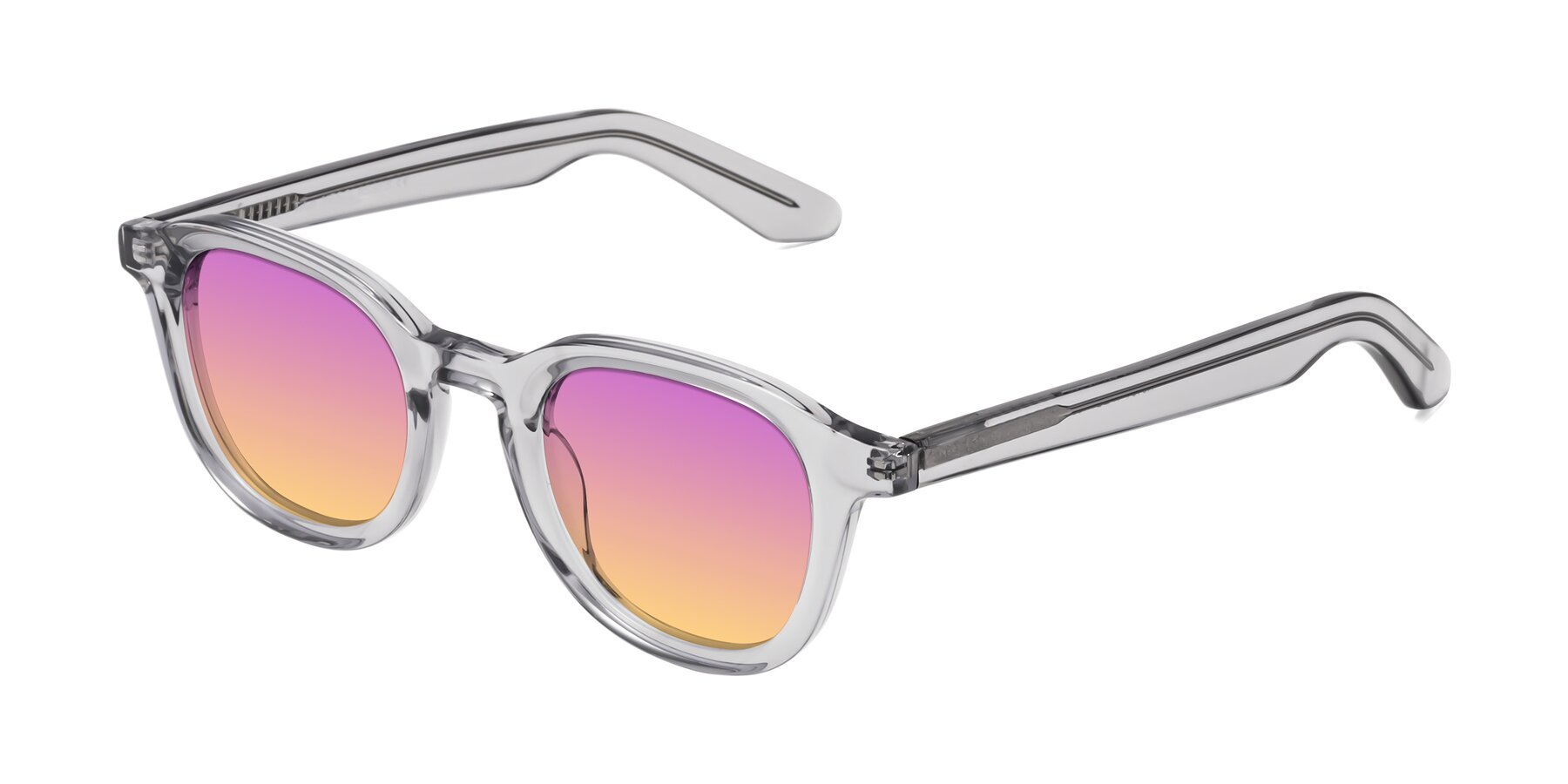 Angle of Titus in Transparent Gray with Purple / Yellow Gradient Lenses