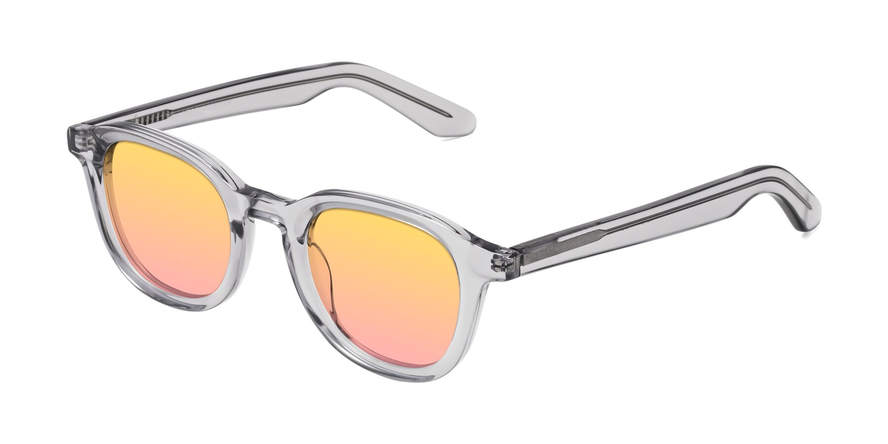 Angle of Titus in Transparent Gray with Yellow / Pink Gradient Lenses