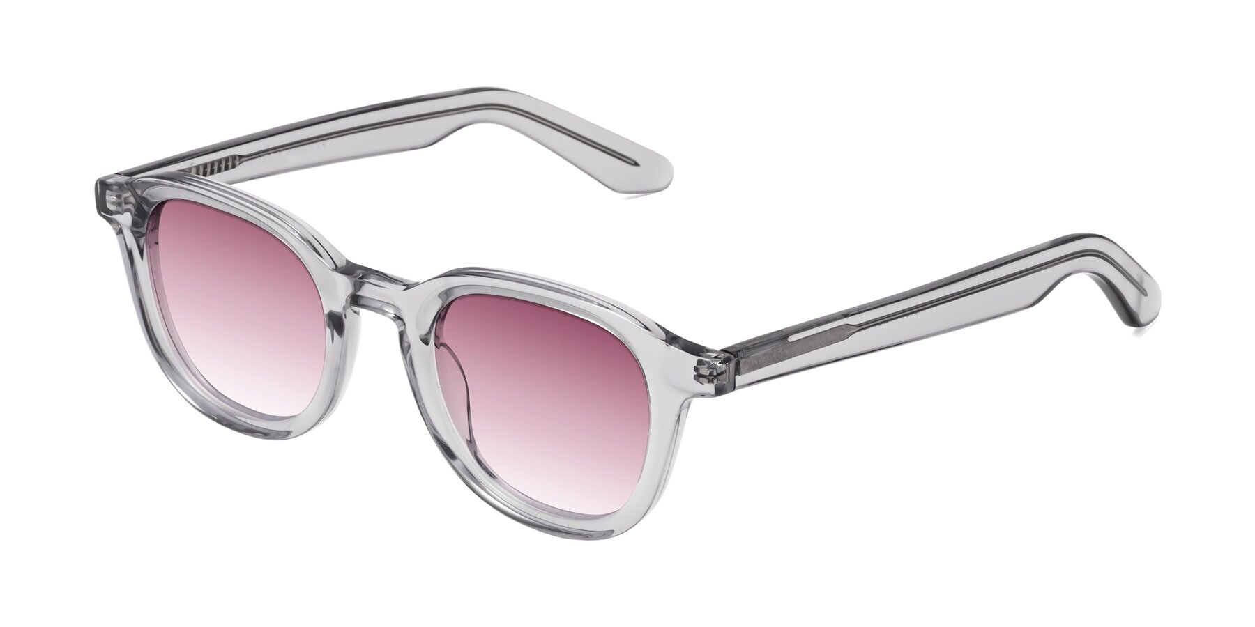 Angle of Titus in Transparent Gray with Wine Gradient Lenses