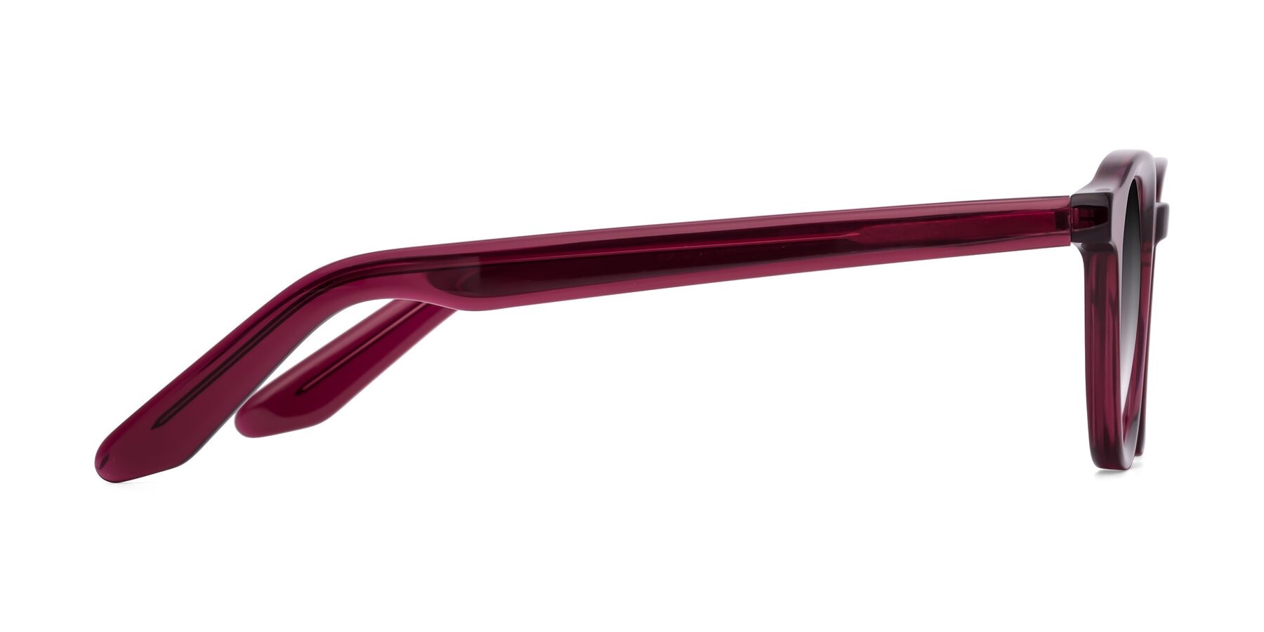 Side of Titus in Wine with Gray Gradient Lenses