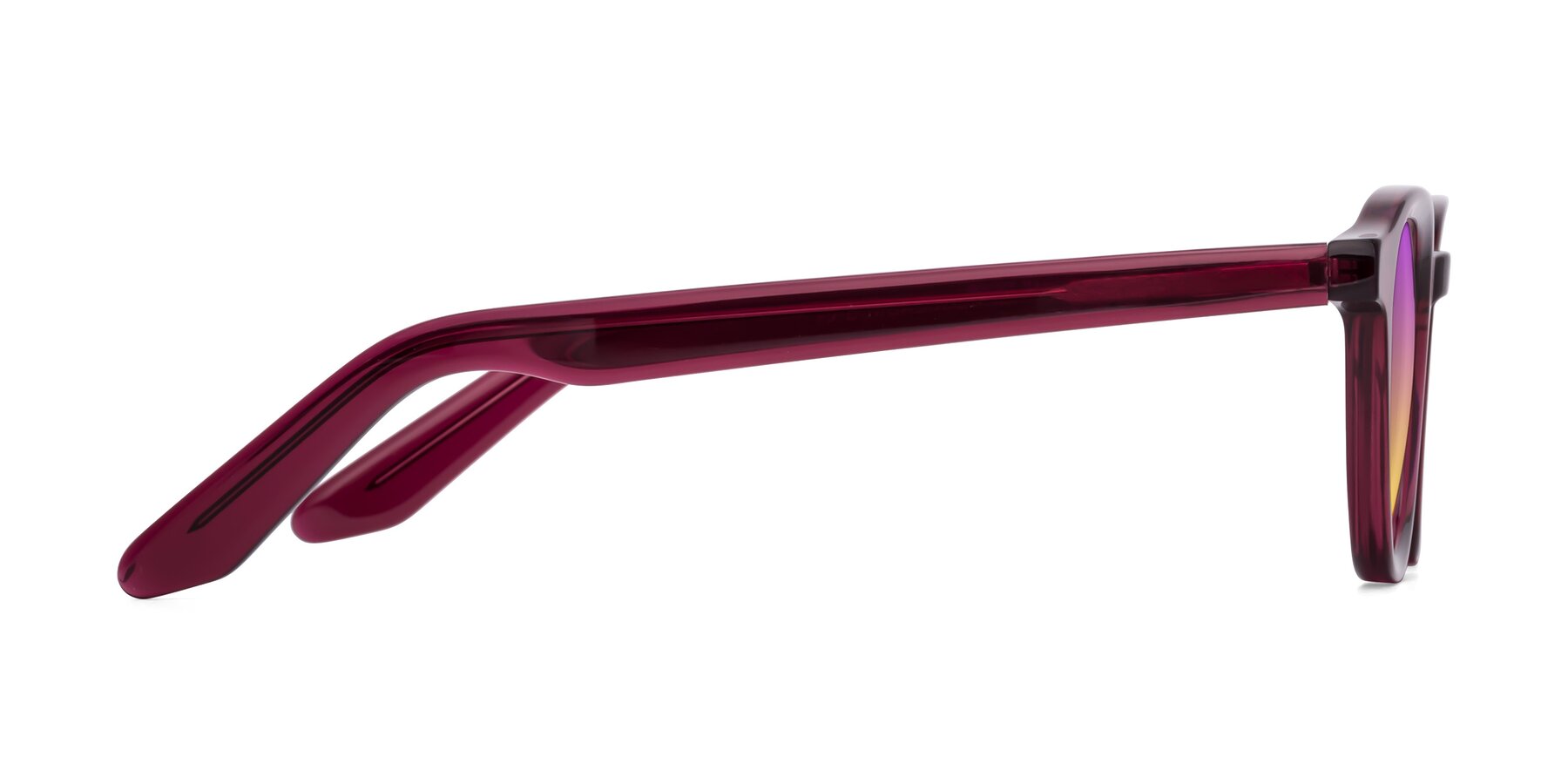 Side of Titus in Wine with Purple / Yellow Gradient Lenses