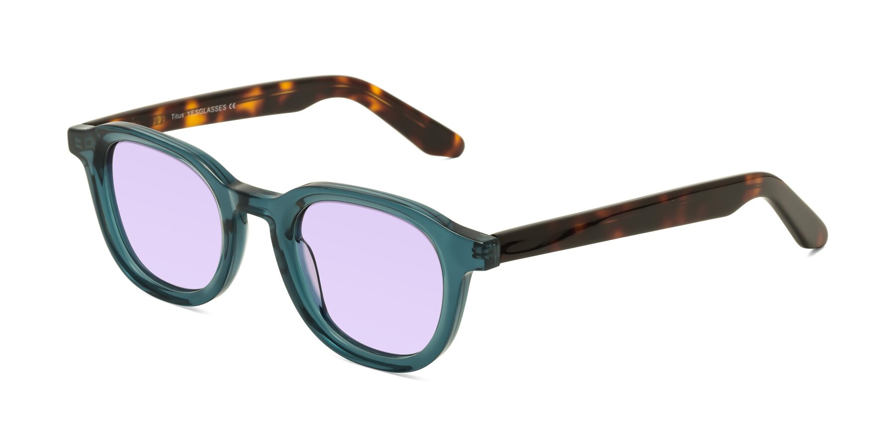 Angle of Titus in Peacock-Tortoise with Light Purple Tinted Lenses