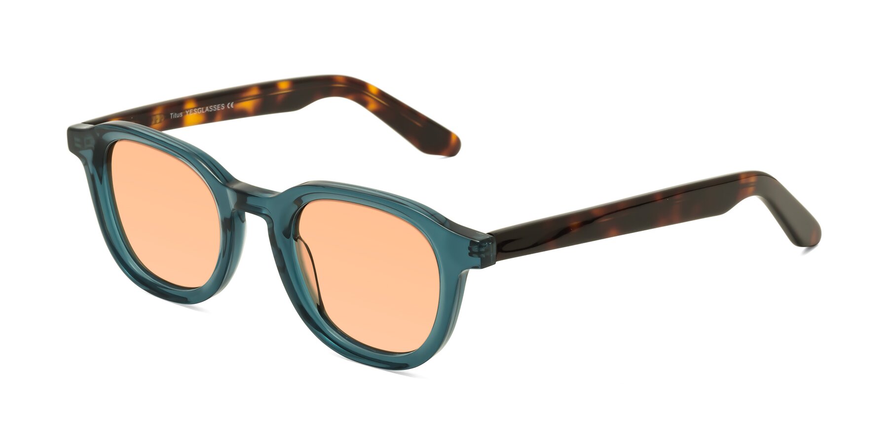 Angle of Titus in Peacock-Tortoise with Light Orange Tinted Lenses