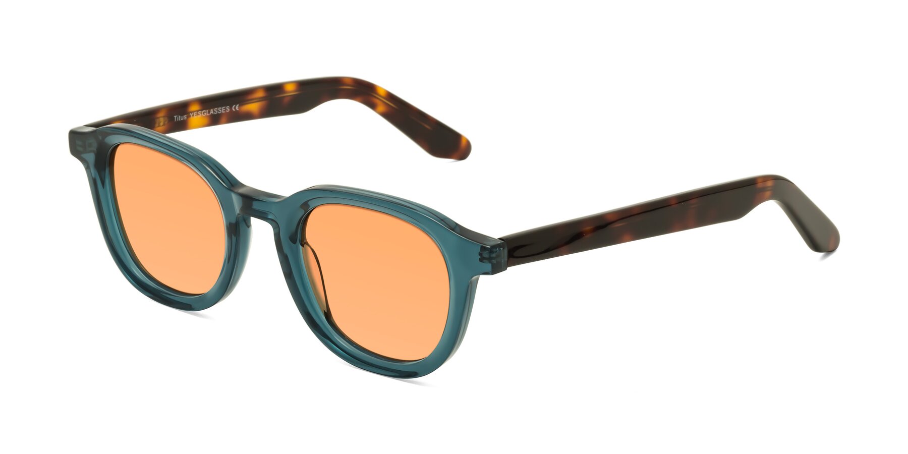 Angle of Titus in Peacock-Tortoise with Medium Orange Tinted Lenses