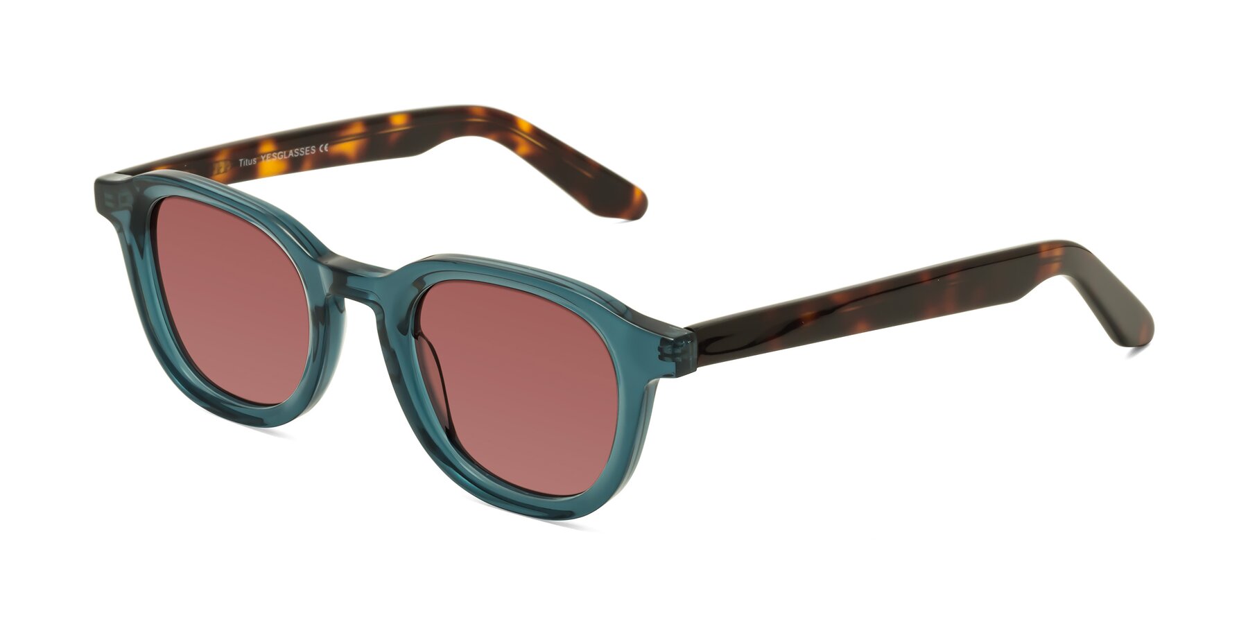 Angle of Titus in Peacock-Tortoise with Garnet Tinted Lenses