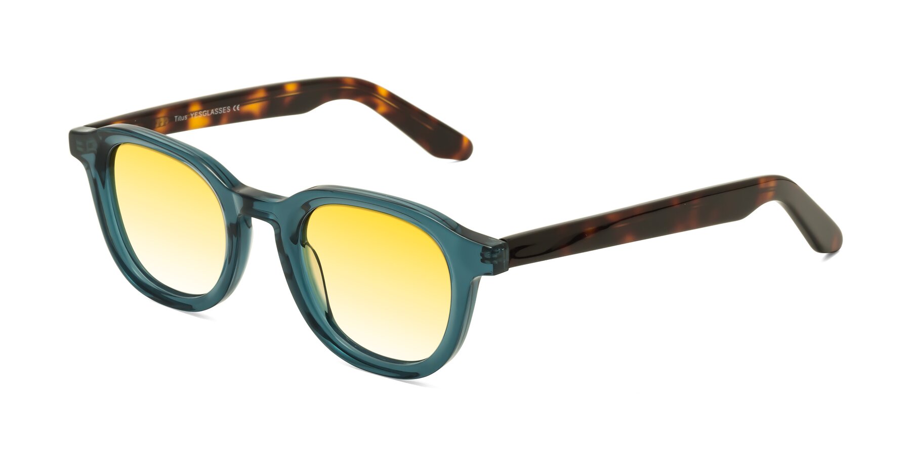 Angle of Titus in Peacock-Tortoise with Yellow Gradient Lenses