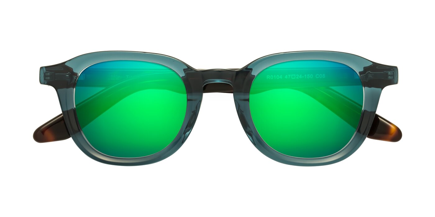 Titus - Peacock / Tortoise Flash Mirrored Sunglasses