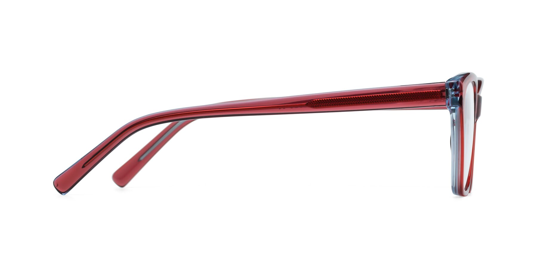 Side of Peli in Red with Clear Reading Eyeglass Lenses