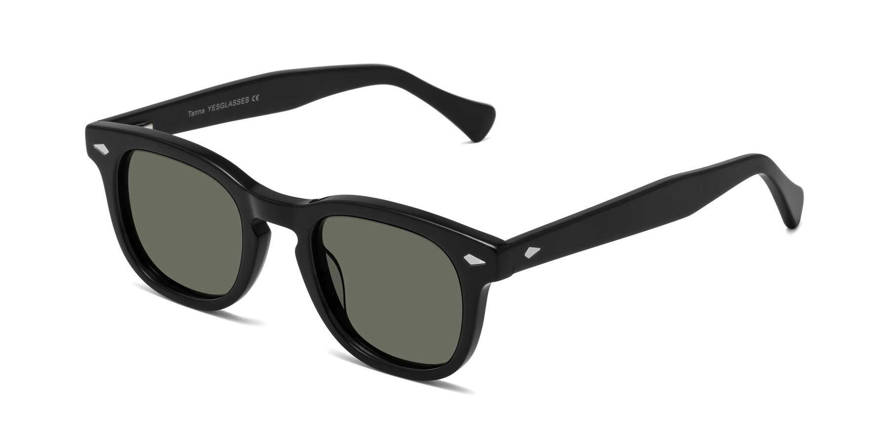 Angle of Tanna in Black with Gray Polarized Lenses