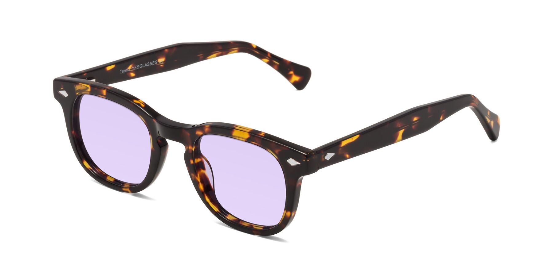 Angle of Tanna in Tortoise with Light Purple Tinted Lenses