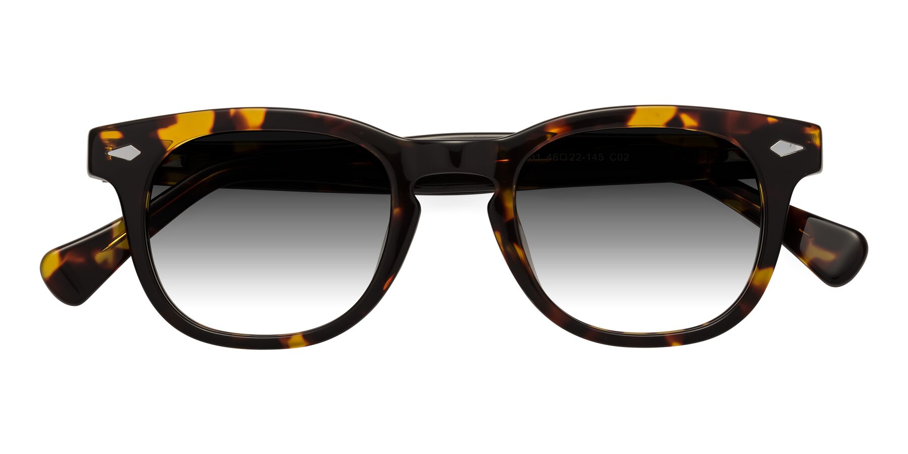 Folded Front of Tanna in Tortoise with Gray Gradient Lenses