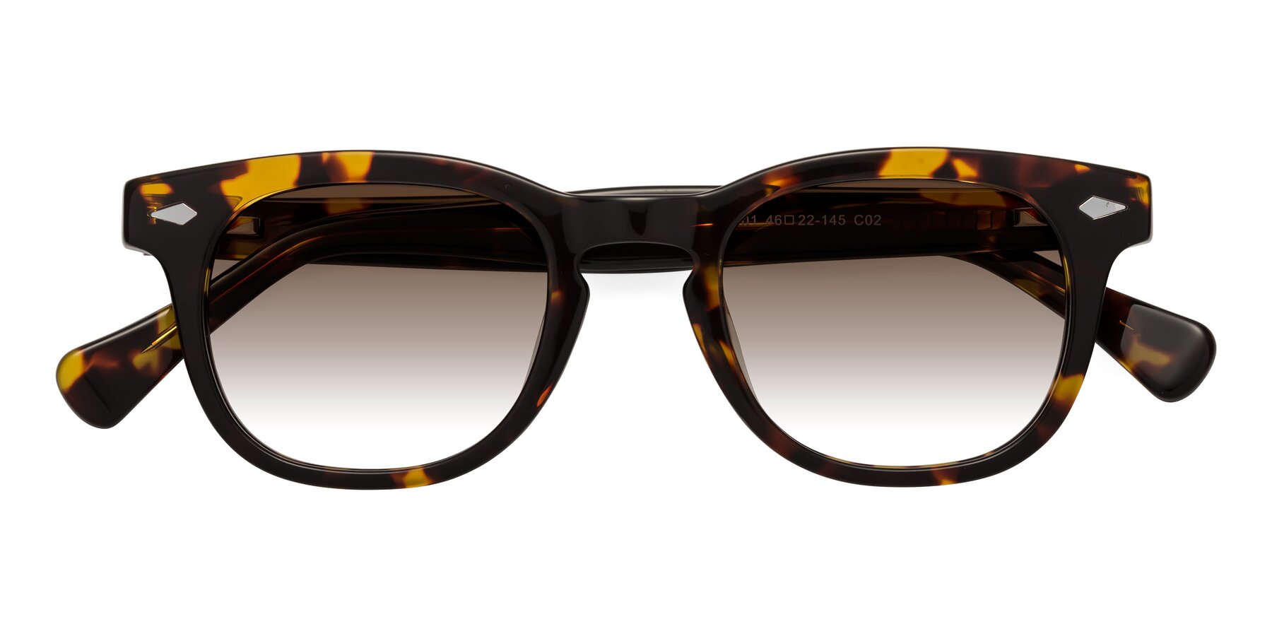 Folded Front of Tanna in Tortoise with Brown Gradient Lenses