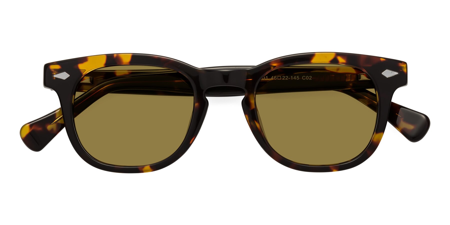 Folded Front of Tanna in Tortoise with Brown Polarized Lenses