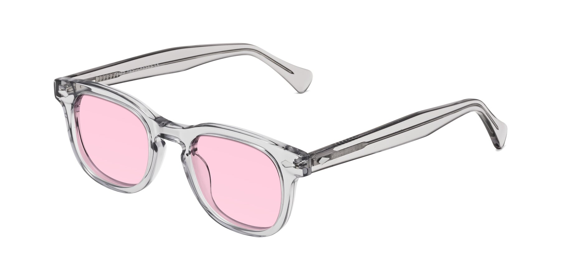 Angle of Tanna in Transparent Gray with Light Pink Tinted Lenses