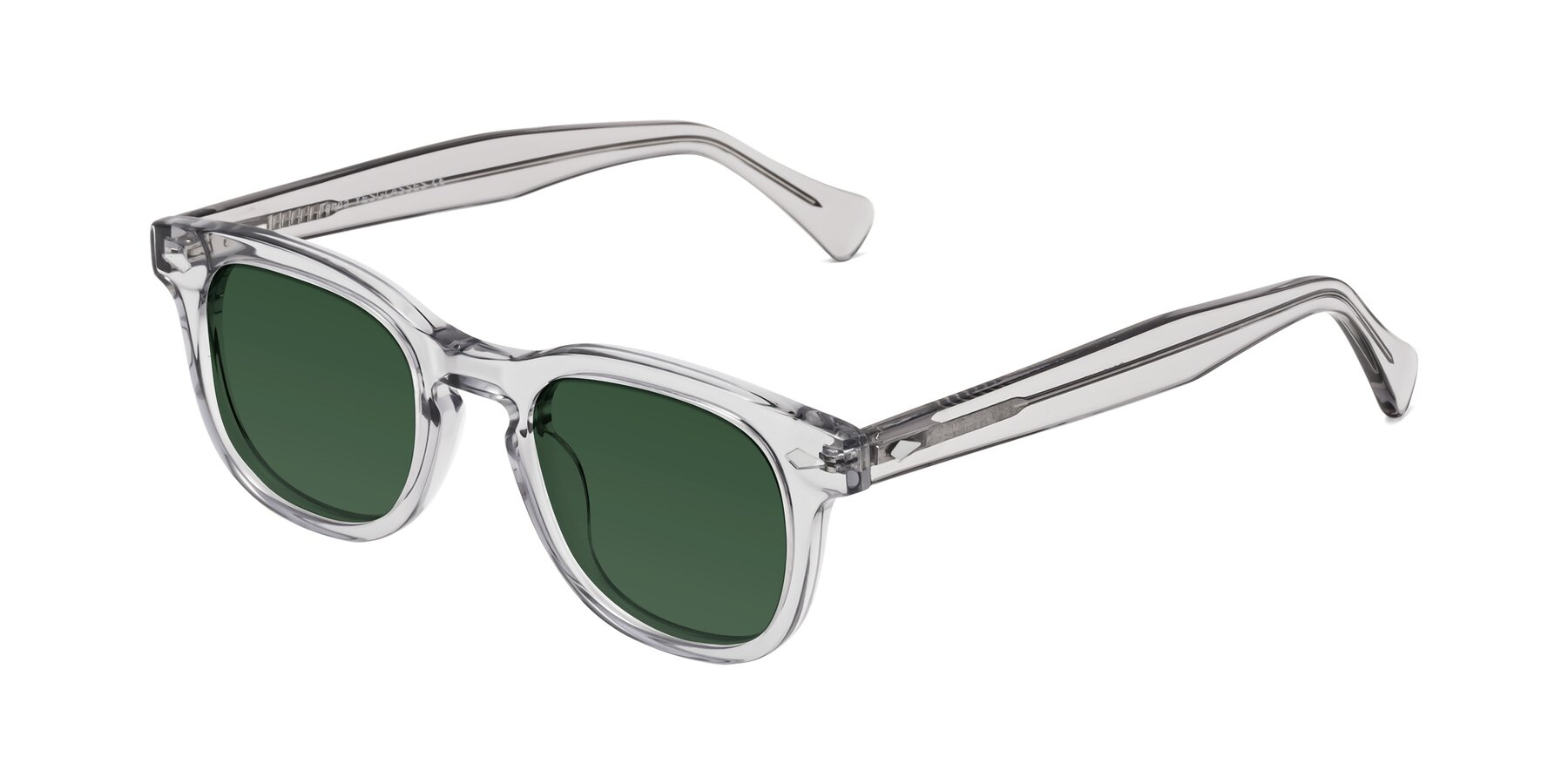 Angle of Tanna in Transparent Gray with Green Tinted Lenses