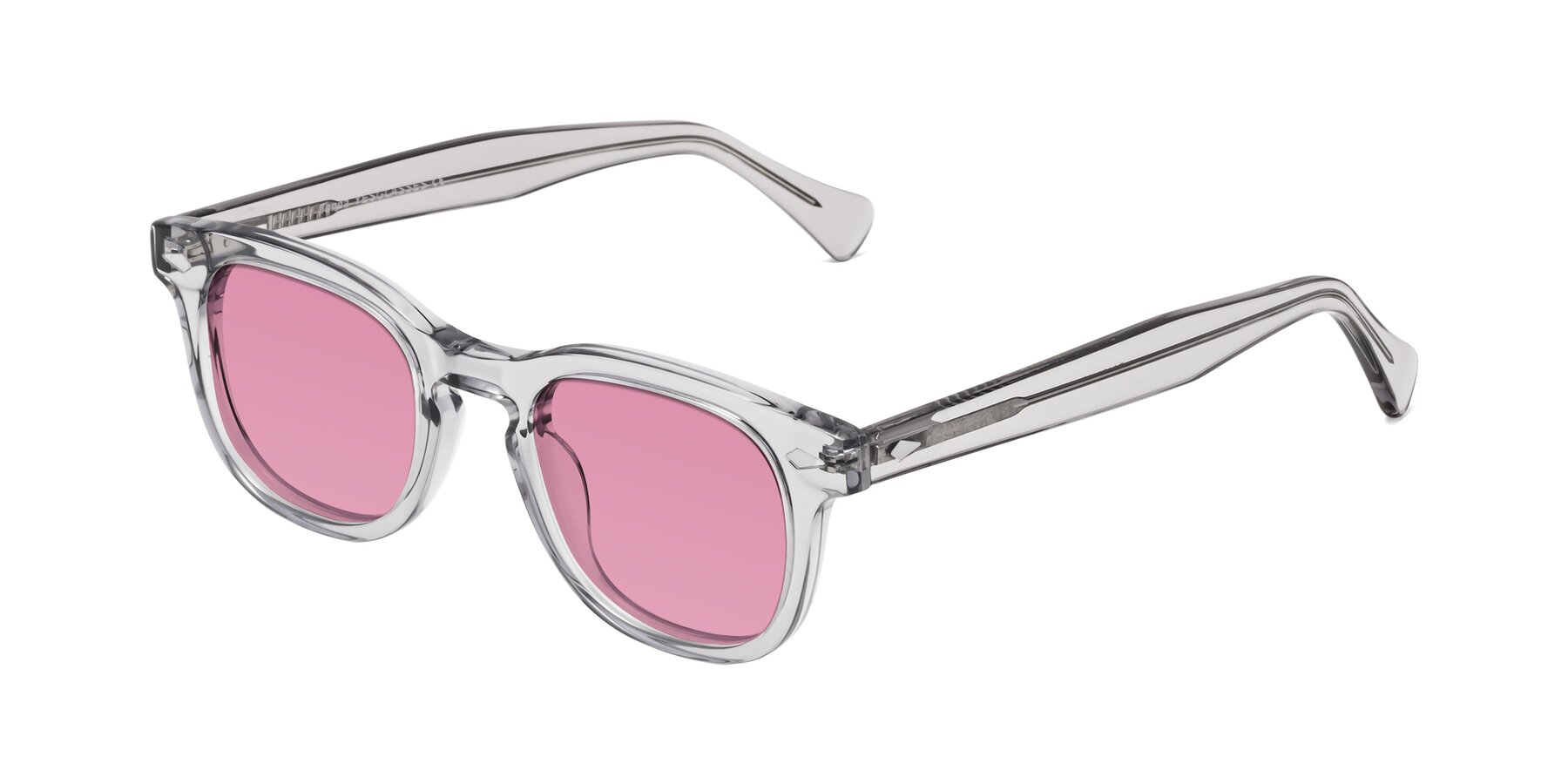 Angle of Tanna in Transparent Gray with Medium Wine Tinted Lenses