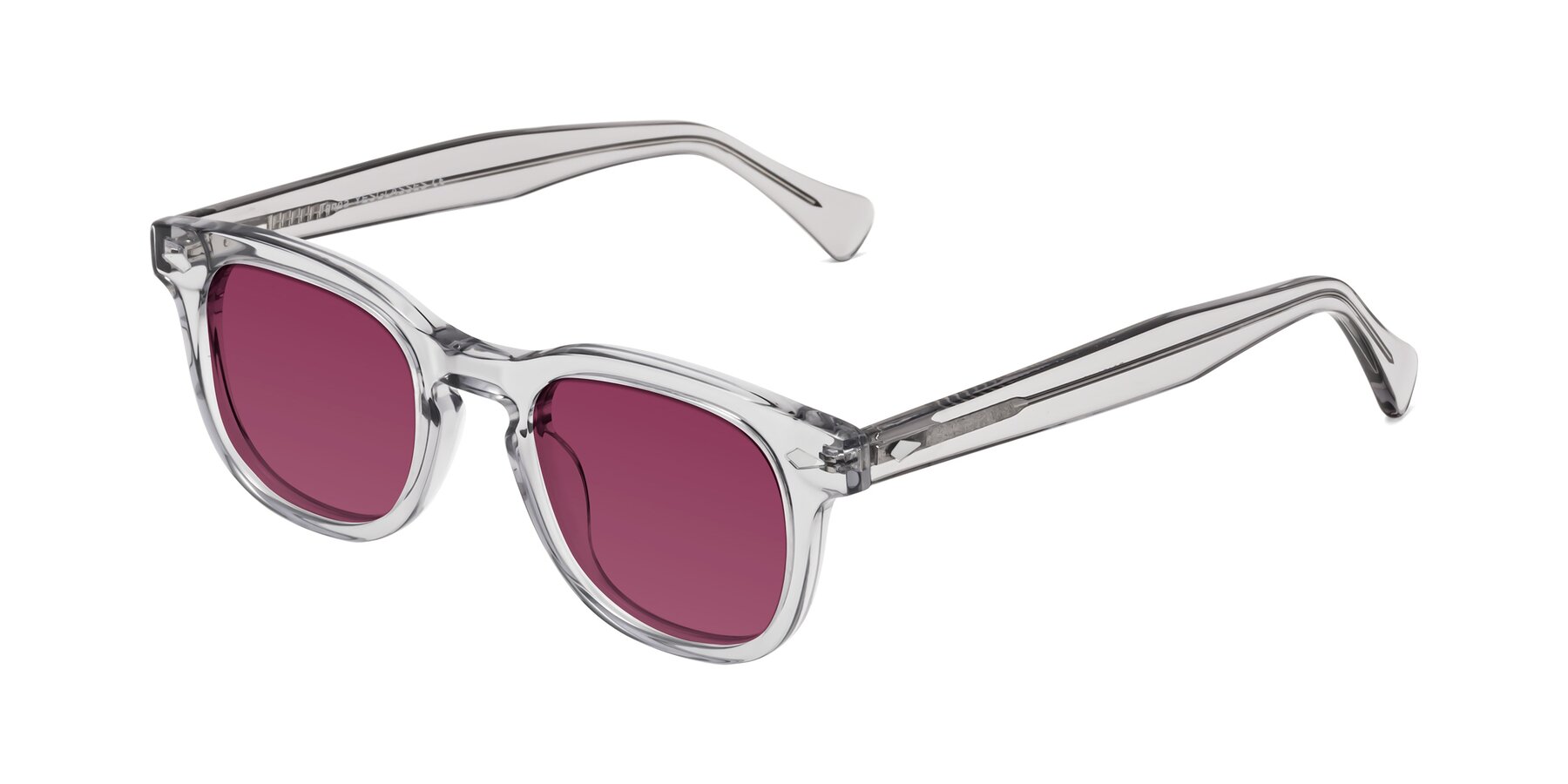 Angle of Tanna in Transparent Gray with Wine Tinted Lenses