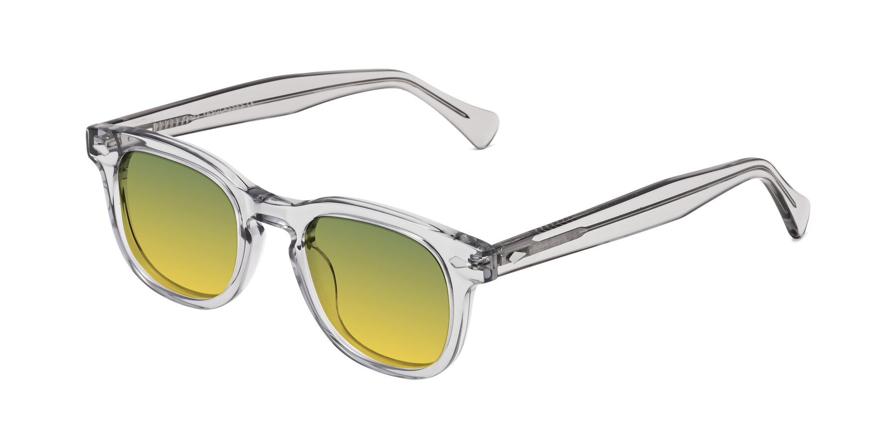 Angle of Tanna in Transparent Gray with Green / Yellow Gradient Lenses