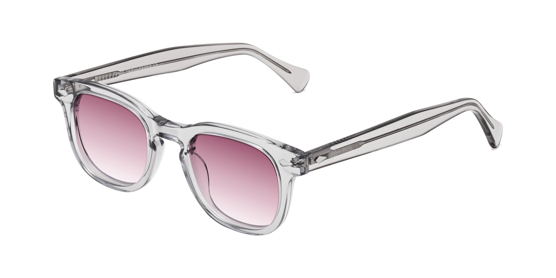 Angle of Tanna in Transparent Gray with Wine Gradient Lenses