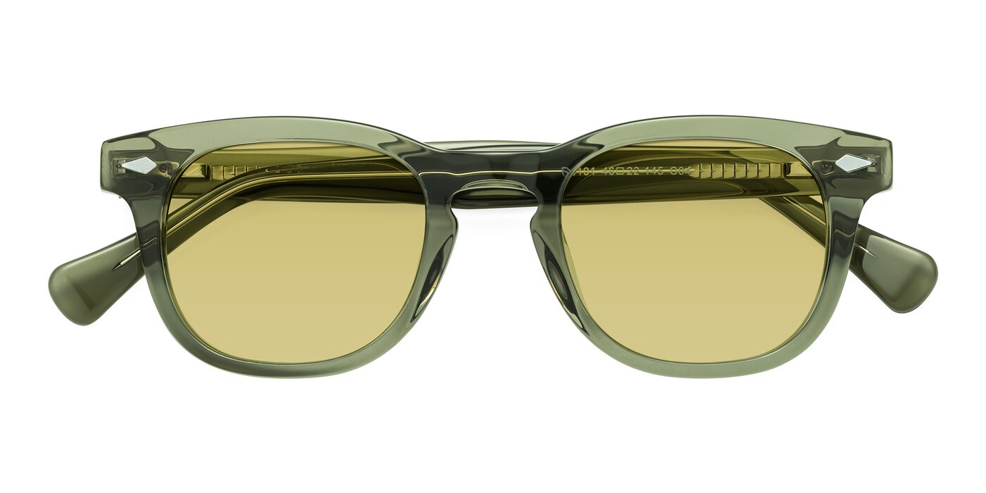 Tanna - Transparent Green Tinted Sunglasses