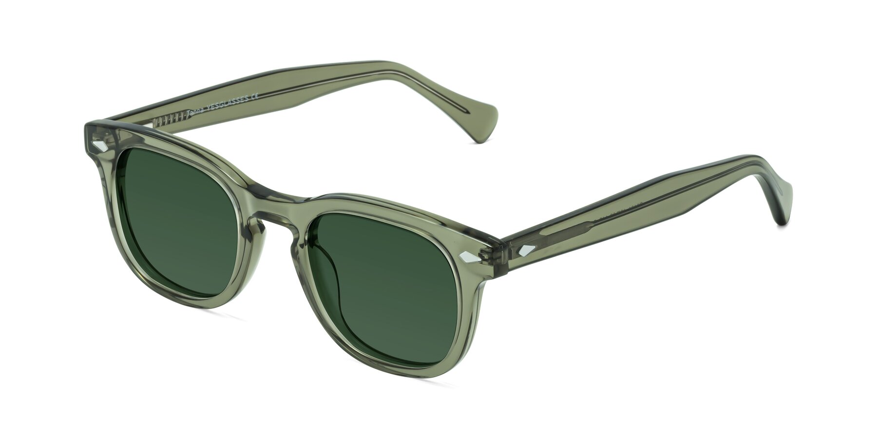 Angle of Tanna in Grayish Green with Green Tinted Lenses