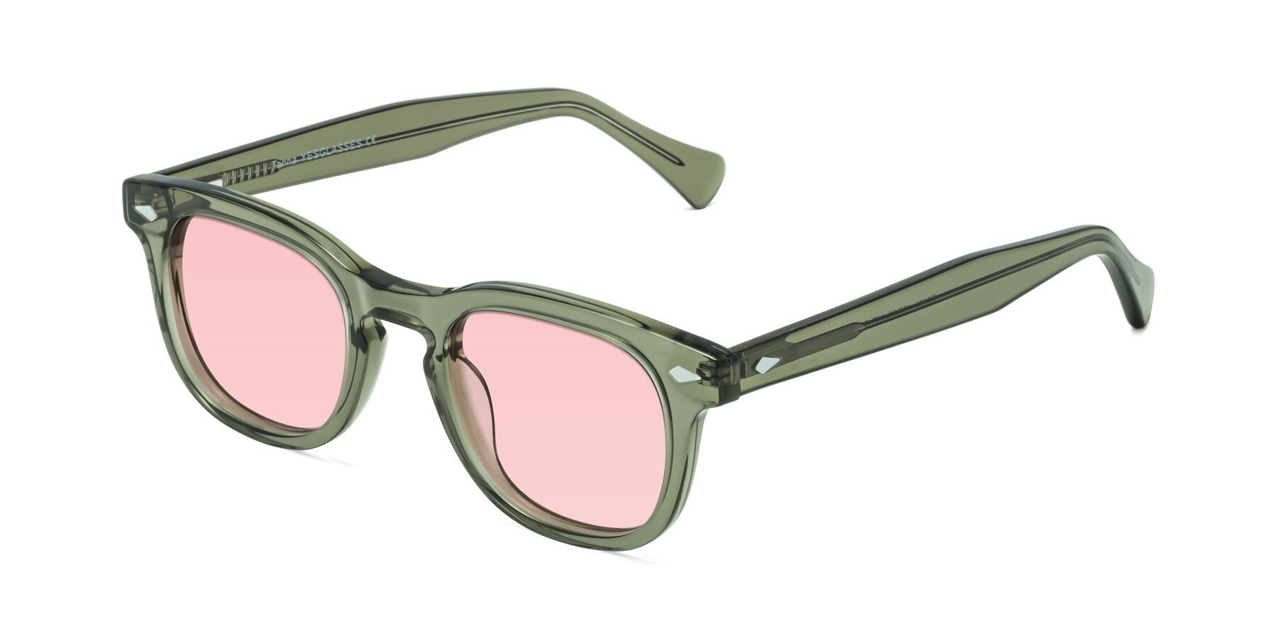 Angle of Tanna in Grayish Green with Light Garnet Tinted Lenses