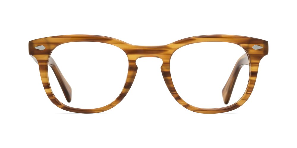 Tanna - Amber Striped Eyeglasses