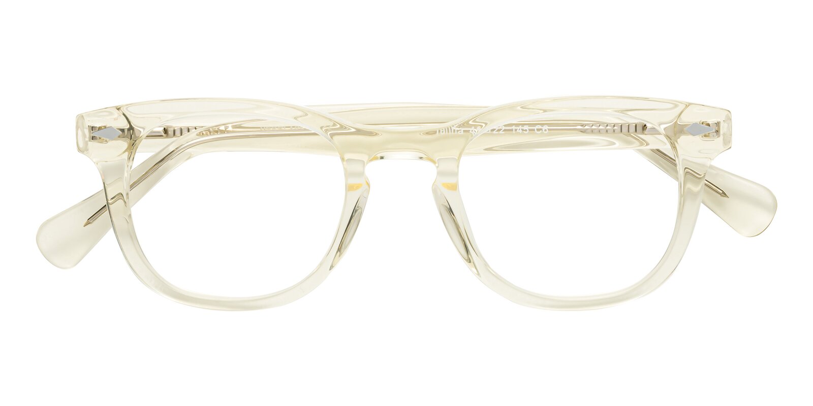 Transparent Yellow Keyhole Bridge Retro-Vintage Acetate Blue Light ...