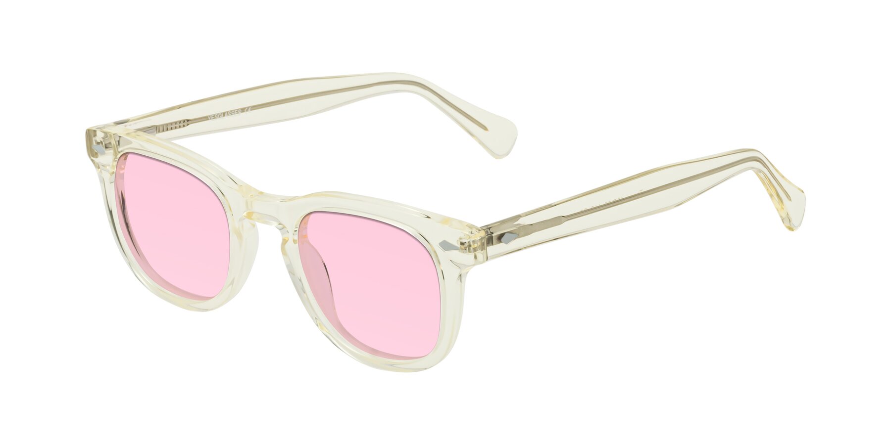 Angle of Tanna in Transparent Yellow with Light Pink Tinted Lenses