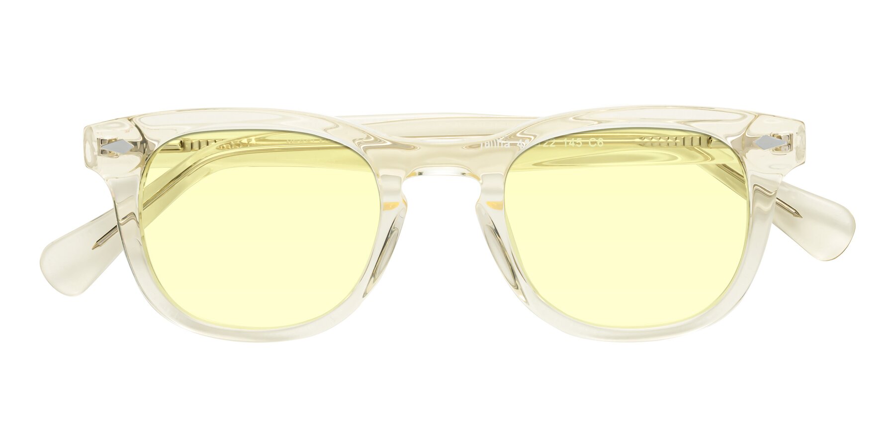 Folded Front of Tanna in Transparent Yellow with Light Yellow Tinted Lenses