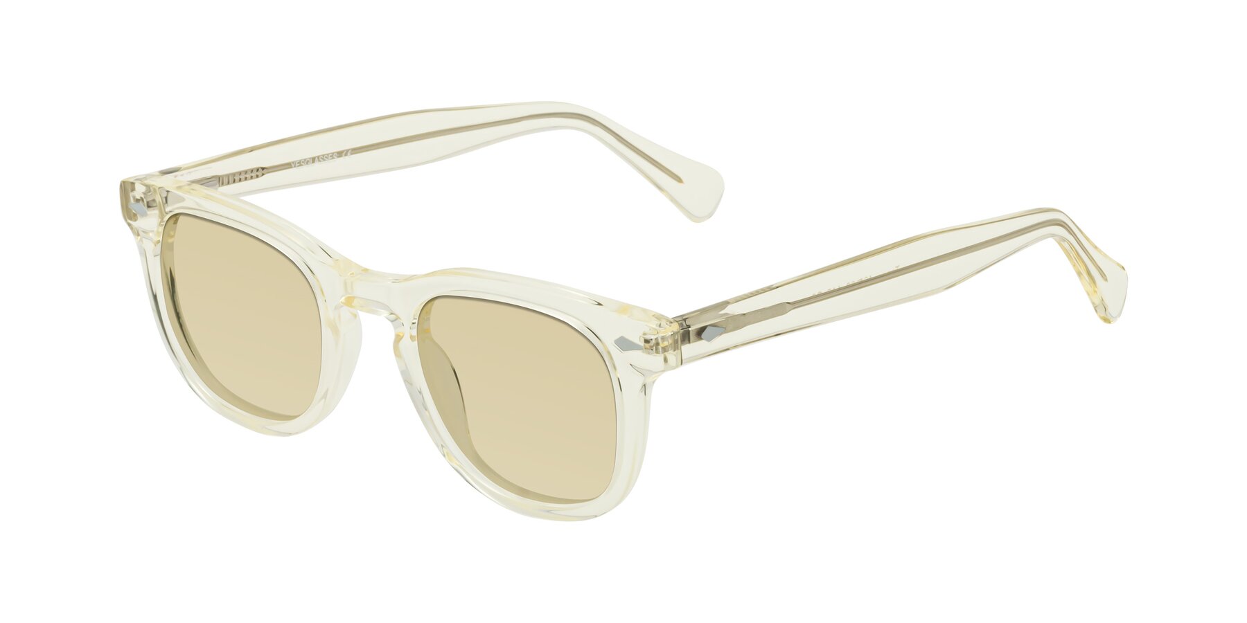 Angle of Tanna in Transparent Yellow with Light Champagne Tinted Lenses