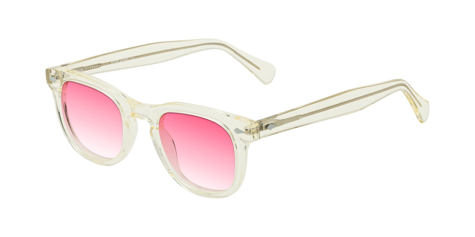 Angle of Tanna in Transparent Yellow with Pink Gradient Lenses