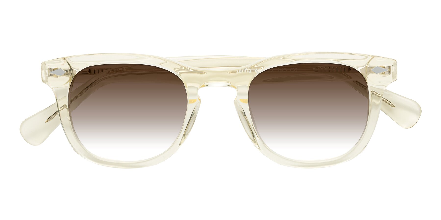 Folded Front of Tanna in Transparent Yellow with Brown Gradient Lenses