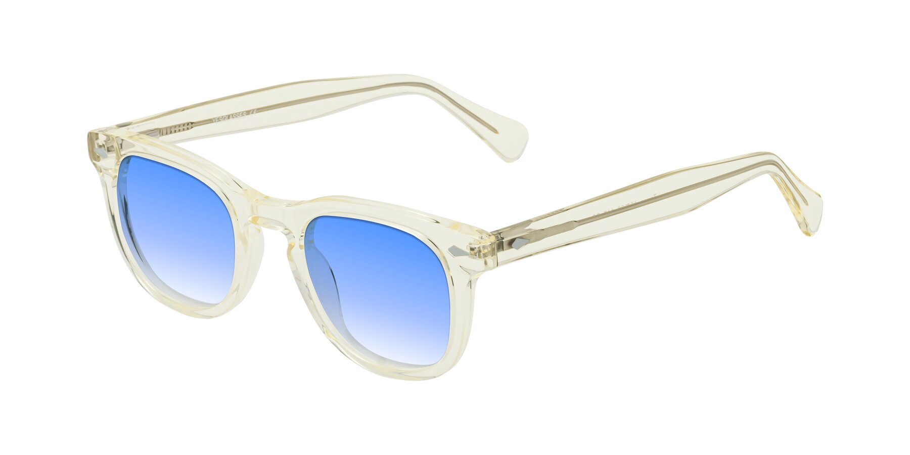 Angle of Tanna in Transparent Yellow with Blue Gradient Lenses