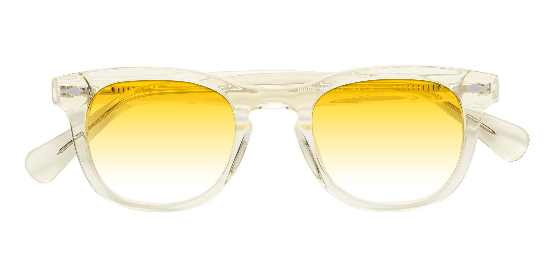 Folded Front of Tanna in Transparent Yellow with Yellow Gradient Lenses