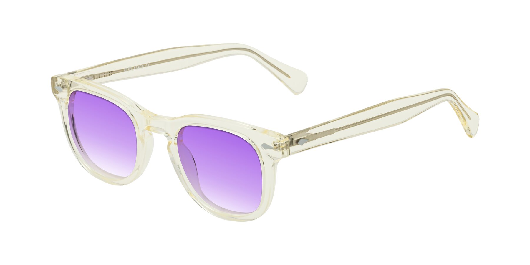 Angle of Tanna in Transparent Yellow with Purple Gradient Lenses