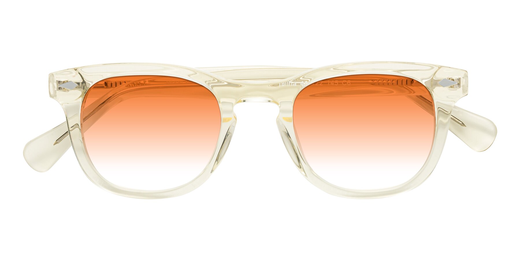 Folded Front of Tanna in Transparent Yellow with Orange Gradient Lenses