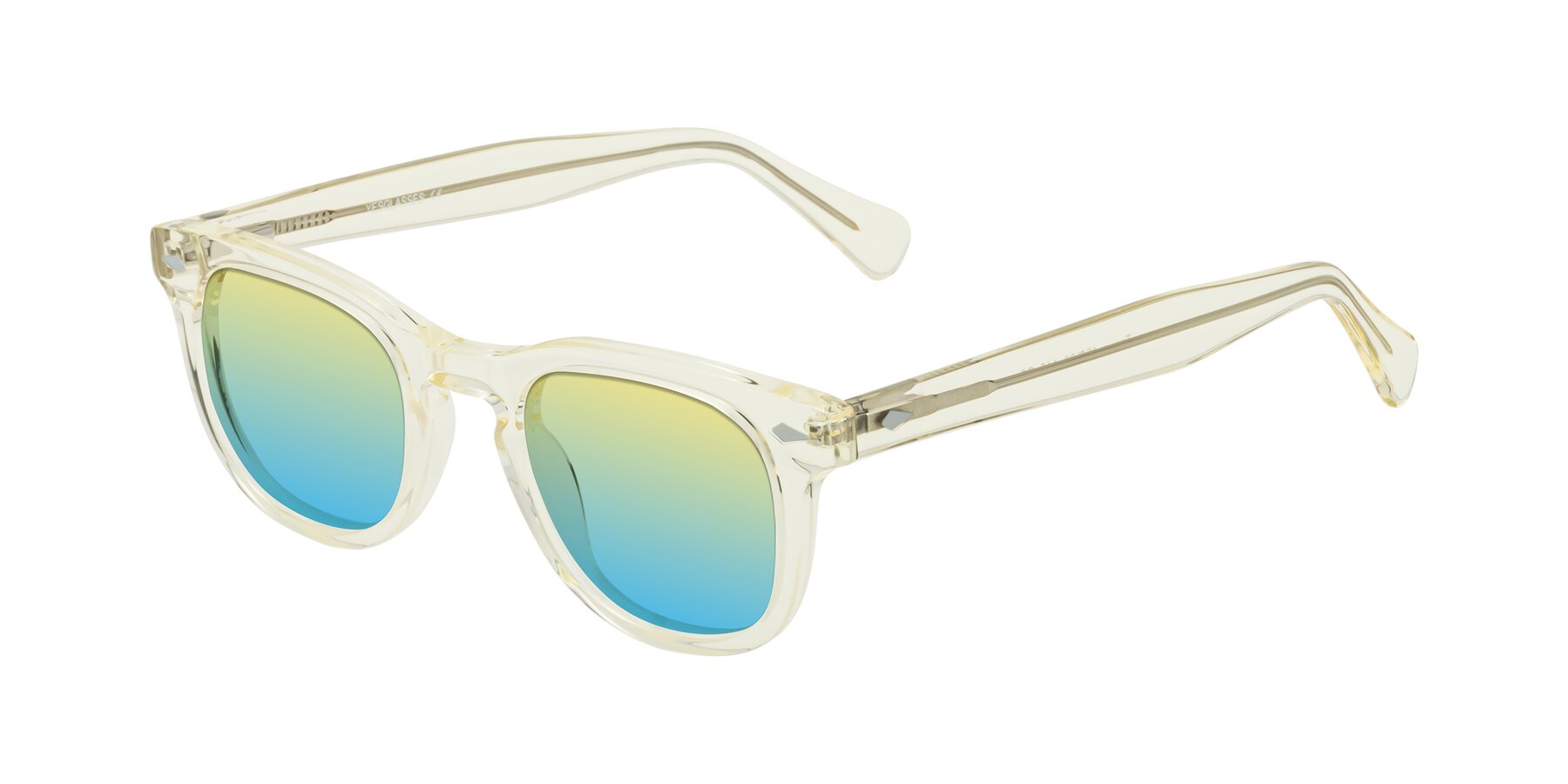 Angle of Tanna in Transparent Yellow with Yellow / Blue Gradient Lenses