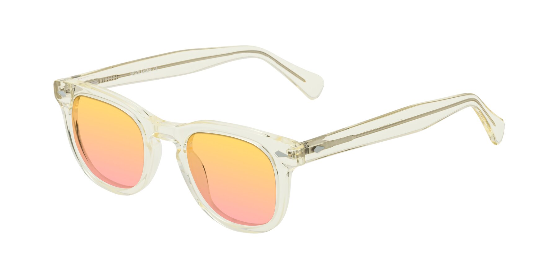Angle of Tanna in Transparent Yellow with Yellow / Pink Gradient Lenses